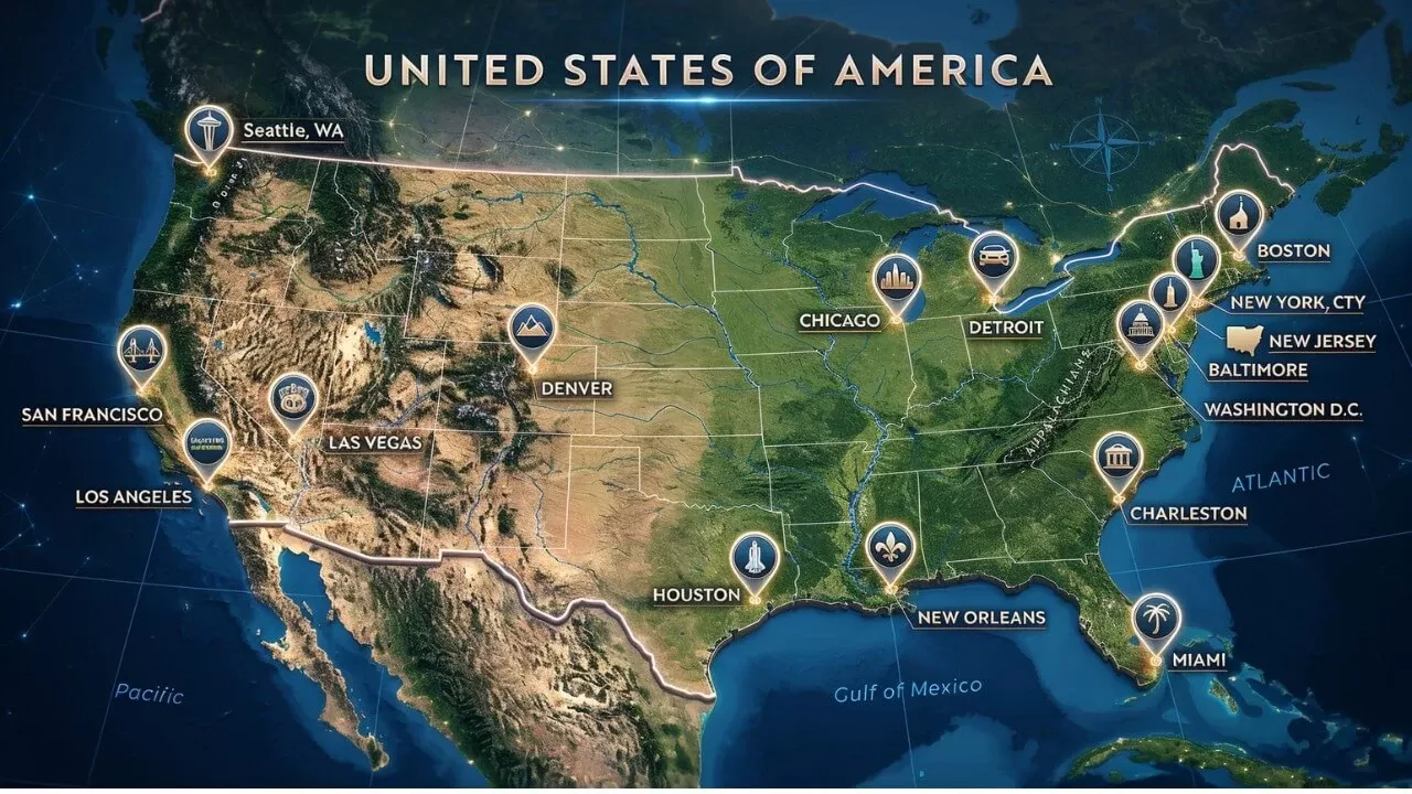 US Marketing on the map